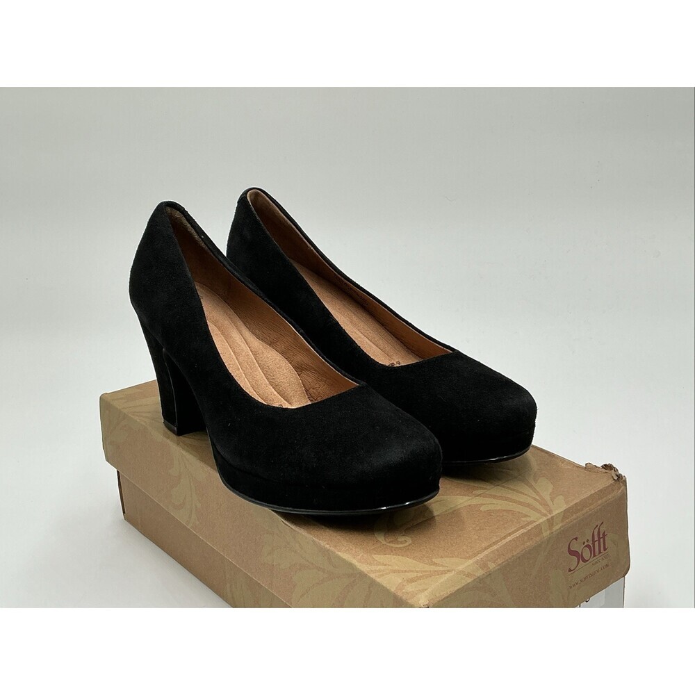 Sofft Gabie SF0037821 Pumps Women's US 7M Black Suede High Block Heel eBay1170